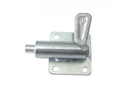 Zajišťovací kolík s pružinou levý (s plotnou)