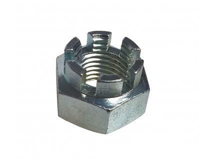 Matice korunková 14x1,5 Zn ke spojovacímu čepu Adam