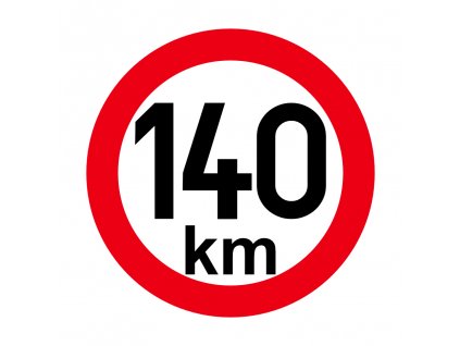 Omezení rychlosti 140 km retroreflexní pr. 150 mm (na přívěsy)