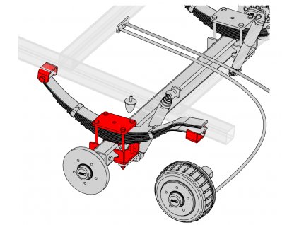 Montážní materiál AL-KO pro listové pružiny STARR (1800 kg) / 1 ks