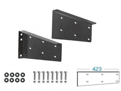 drzak bedny horizontalni 423 mm cerny lak