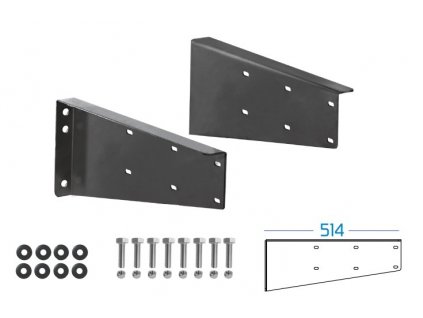 drzak bedny horizontalni 514 mm cerny lak