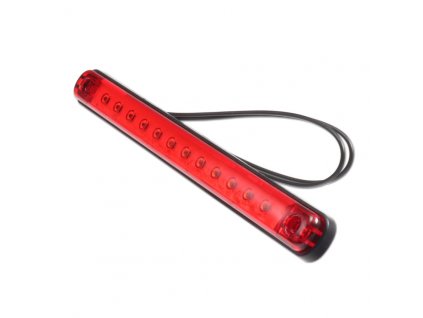 Svítilna brzdová doplňková LED nízká červená WAS W207/1395KR, 12-24V