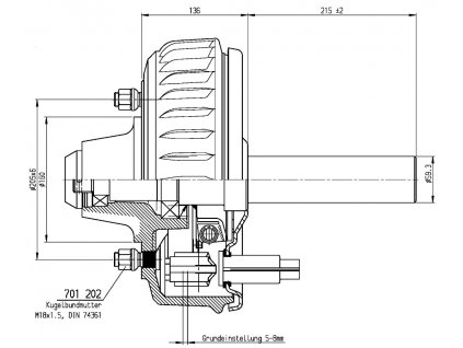 Sada brzděných kolových jednotek AL-KO 3081B , 205x6 / 2 ks