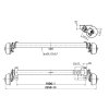 Náprava AL-KO Compact B 1200-6 (1350 kg) a=1900 mm, c=2350 mm, 2051, 112x5