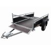 překližkový přívěsný vozík s předním sklopným čelem