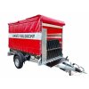 hasičský přívěsný vozík s výbavou pro hašení