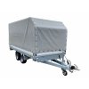 Brzděný přívěs se schránkou na nájezdy a plachtou AHB 2700kg 3600x1750mm