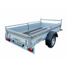 Nebrzděný přívěs s hliníkovými bočnicemi AHB 750kg 2550x1330mm, zesílená náprava na 1300kg