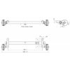 Náprava AL-KO Plus B 1800-9 (1800 kg) a=1500 mm, c=2000 mm, 2361, 112x5 zesílené patky AAA