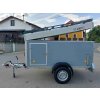 Brzděný skříňový přívěs s hliníkovým víkem AVZ 27 O 1300kg 2500x1480x1250mm se zadními dvoukřídlými dveřmi