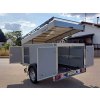 Brzděný skříňový přívěs s hliníkovým víkem AVZ 27 O 1300kg 2500x1480x1250mm se zadními dvoukřídlými dveřmi