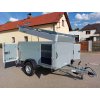 Brzděný skříňový přívěs s hliníkovým víkem AVZ 27 O 1300kg 2500x1480x1250mm se zadními dvoukřídlými dveřmi