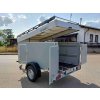 Brzděný skříňový přívěs s hliníkovým víkem AVZ 27 O 1300kg 2500x1480x1250mm se zadními dvoukřídlými dveřmi