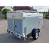 Brzděný skříňový přívěs s hliníkovým víkem AVZ 27 O 1300kg 2500x1480x1250mm se zadními dvoukřídlými dveřmi