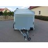 Brzděný skříňový přívěs s hliníkovým víkem AVZ 27 O 1300kg 2500x1480x1250mm se zadními dvoukřídlými dveřmi
