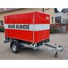 Nebrzděný přívěsný vozík s plachtou a výbavou pro hasiče AVZ 26 750kg 2500x1300mm