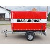 Nebrzděný přívěsný vozík s plachtou a výbavou pro hasiče AVZ 26 750kg 2500x1300mm