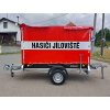 Nebrzděný přívěsný vozík s plachtou a výbavou pro hasiče AVZ 26 750kg 2500x1300mm