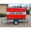 Nebrzděný přívěsný vozík s plachtou a výbavou pro hasiče AVZ 26 750kg 2500x1300mm