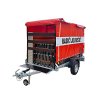 Nebrzděný přívěsný vozík s plachtou a výbavou pro hasiče AVZ 26 750kg 2500x1300mm