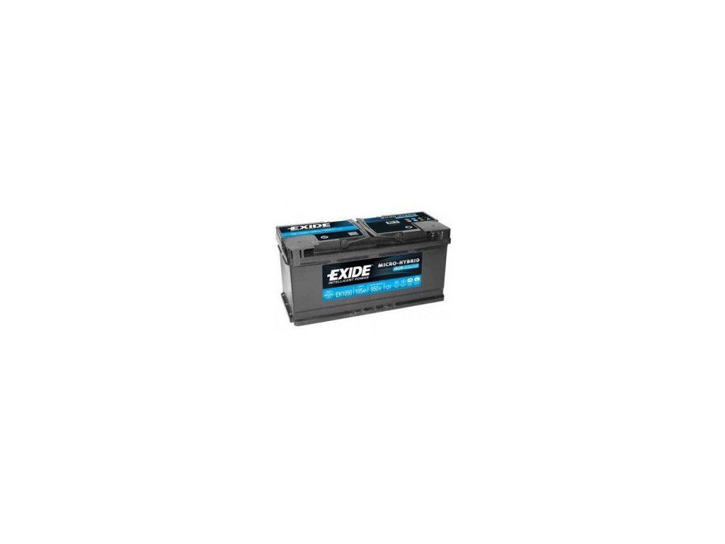 1 bateria agm exide micro hybrid 105 ah12v950 a