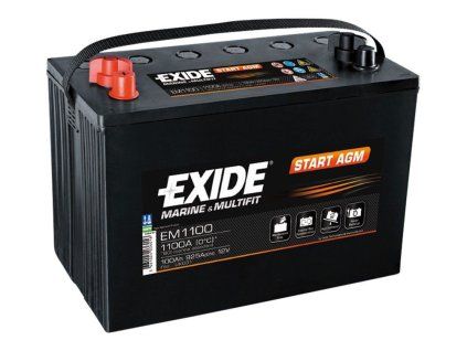 1 akumulator 100 ah12v exide start agm 1207