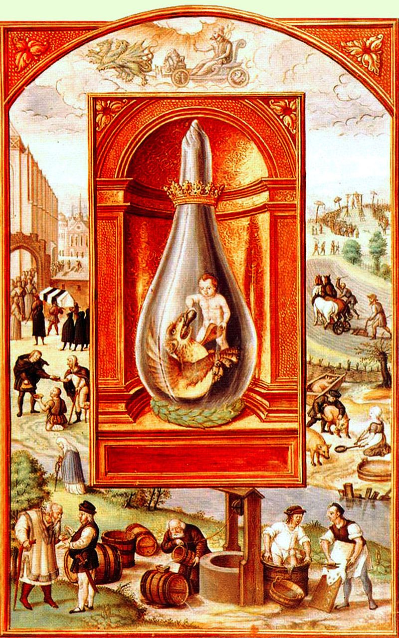 Splendor Solis: Dítě a drak v baňce (Saturnovský proces zrodu vědomí)