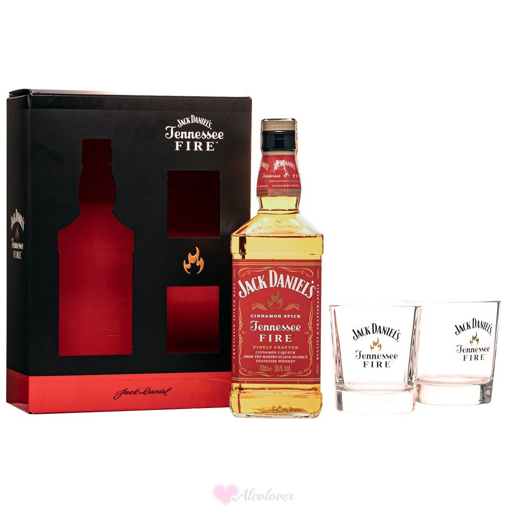 Jack Daniel's Fire + 2 sklenice - alcolover