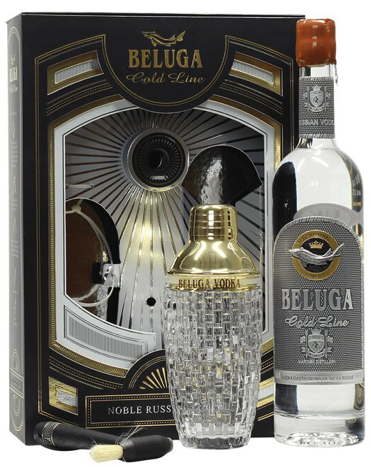 Beluga – Mariinsk distillery Beluga Gold Line + shaker