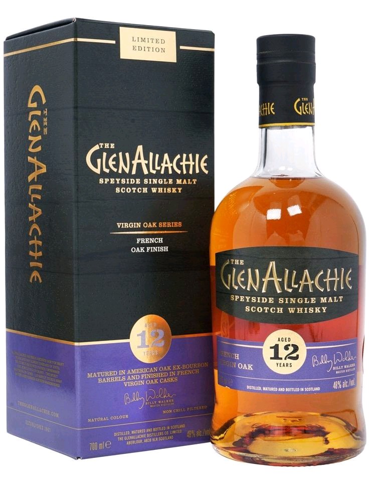 GlenAllachie Virgin French Oak Finish Aged 12 Years 48% 0,7 l (karton)