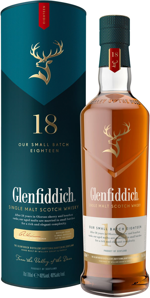 Glenfiddich Aged 18 Years 43% 0,7 l (kazeta)