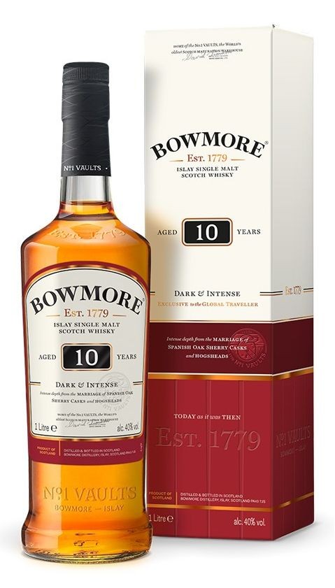 Bowmore Dark & Intense Aged 10 Years 40% 1 l (karton)