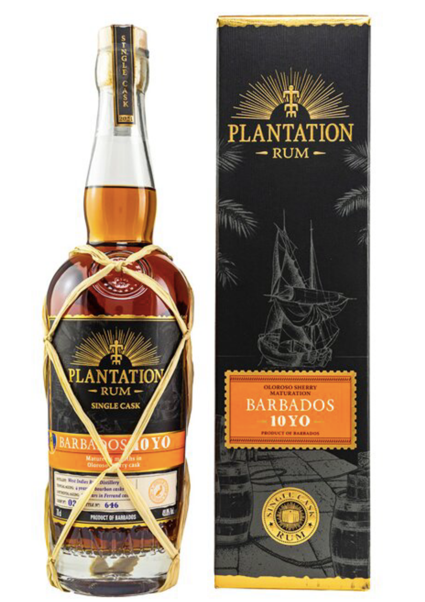 Plantation Barbados Years 10 Old Single Cask 49,5% 0,7 l (karton)