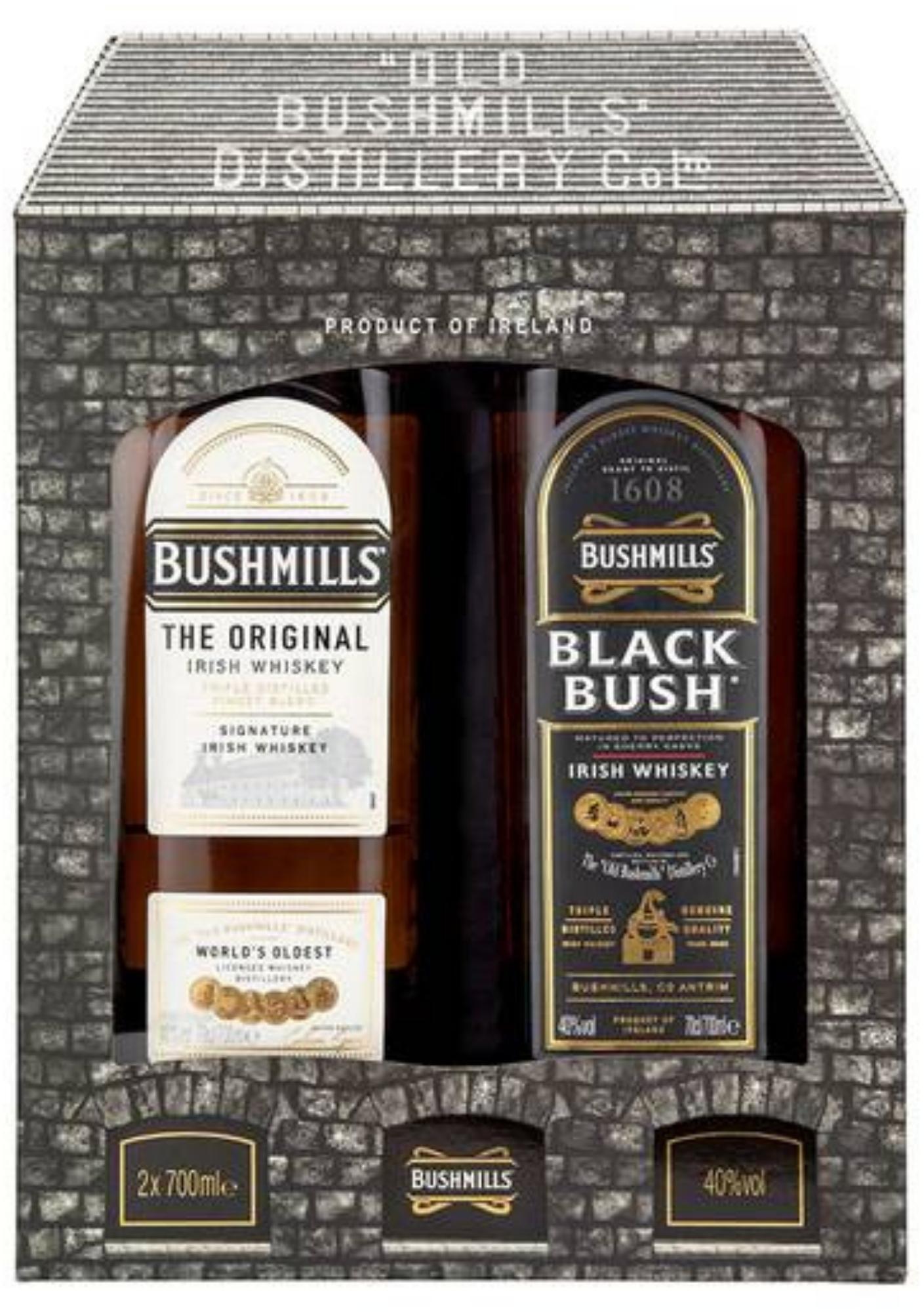 Bushmills Original + Black Bush Gift Box 2x0,7 l 40%