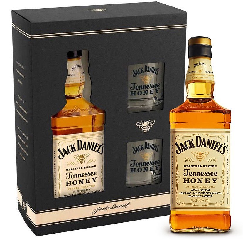 Jack Daniel's Honey + 2 sklenice
