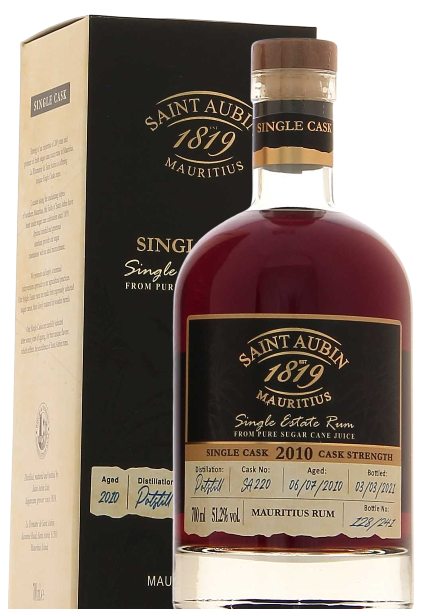 Saint Aubin 2010 Cask Strength 51,2% 0,7 l