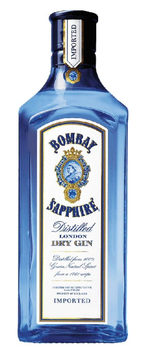 Bombay Sapphire London Dry Gin 47% 0,2 l (holá láhev)
