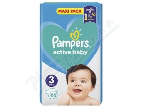 PAMPERS Active Baby VPP 3 Midi (66ks)