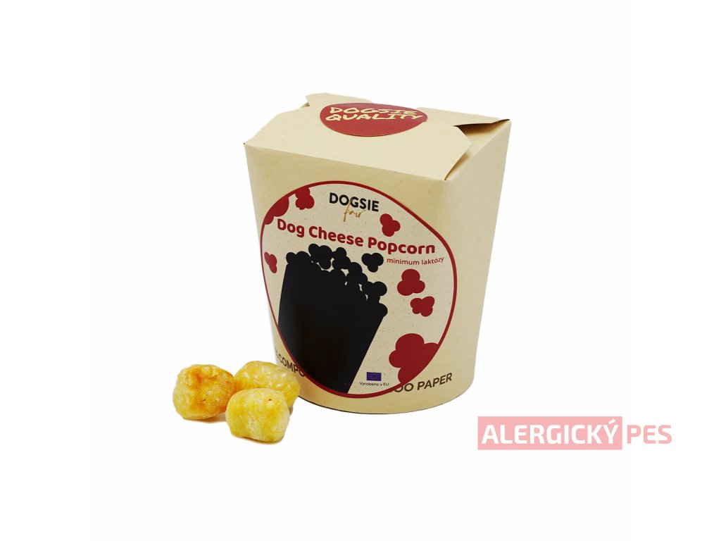 DOG CHEESE POPCORN PEČENÉ KOUSKY 45g alergickypes.cz