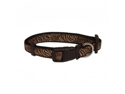 1572 obojek savane nylon brown zebra
