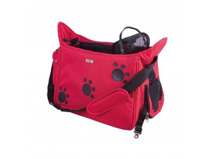 2433 taska paws bag red 38 x 21 x h33 cm