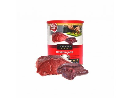 3150 topstein hovezi a jatra v plechu 800g