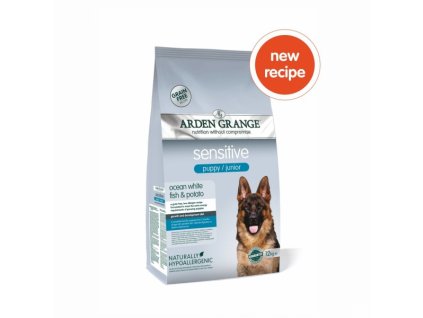 Arden Grange Puppy/Junior Sensitive Ocean White Fish & Potato (Hmotnost 12 kg)