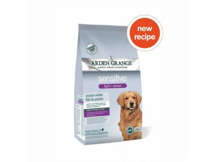 Arden Grange Light / Senior Sensitive with White Fish & Potato (Hmotnost 12 kg)