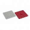 34754 2 jj ss21 duo spot on set of 2 silicone trivets grey red 20163 co3