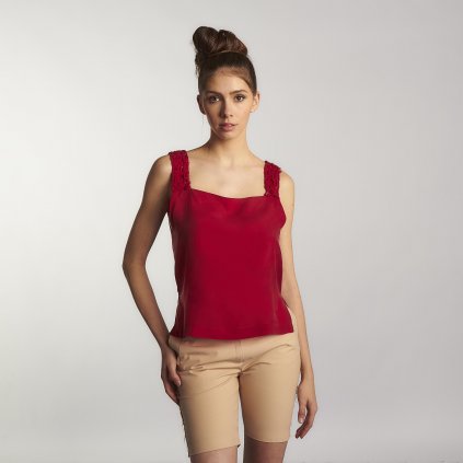 top hačiko silk red