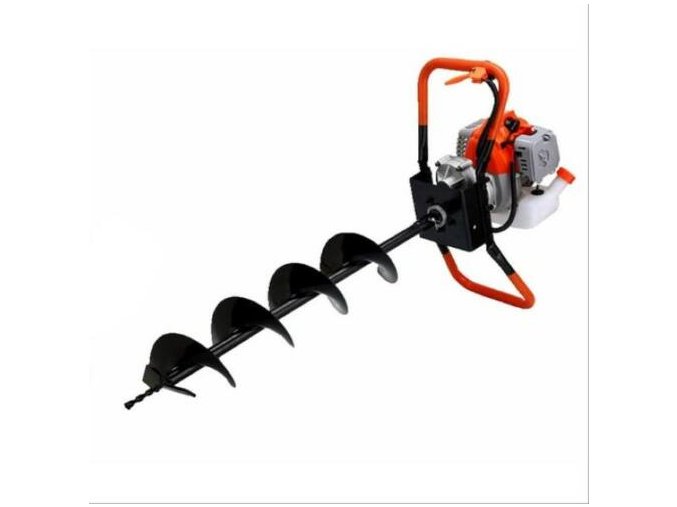 1 KrafTech KTED73 Pro Talajfúrógép 6,5Lóerő 73Köbcenti 3db szár 100150200mm
