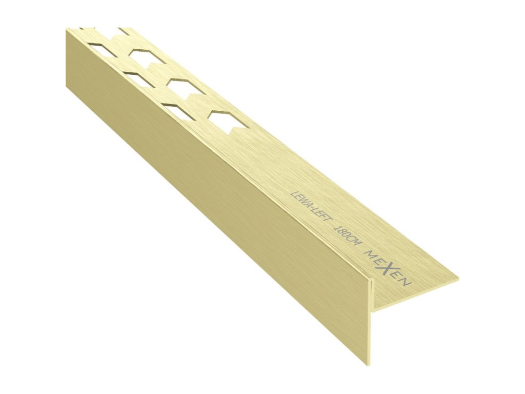 Mexen Line-B lišta 180 cm ľavá, zlatá kartáčovaná - 185501180L