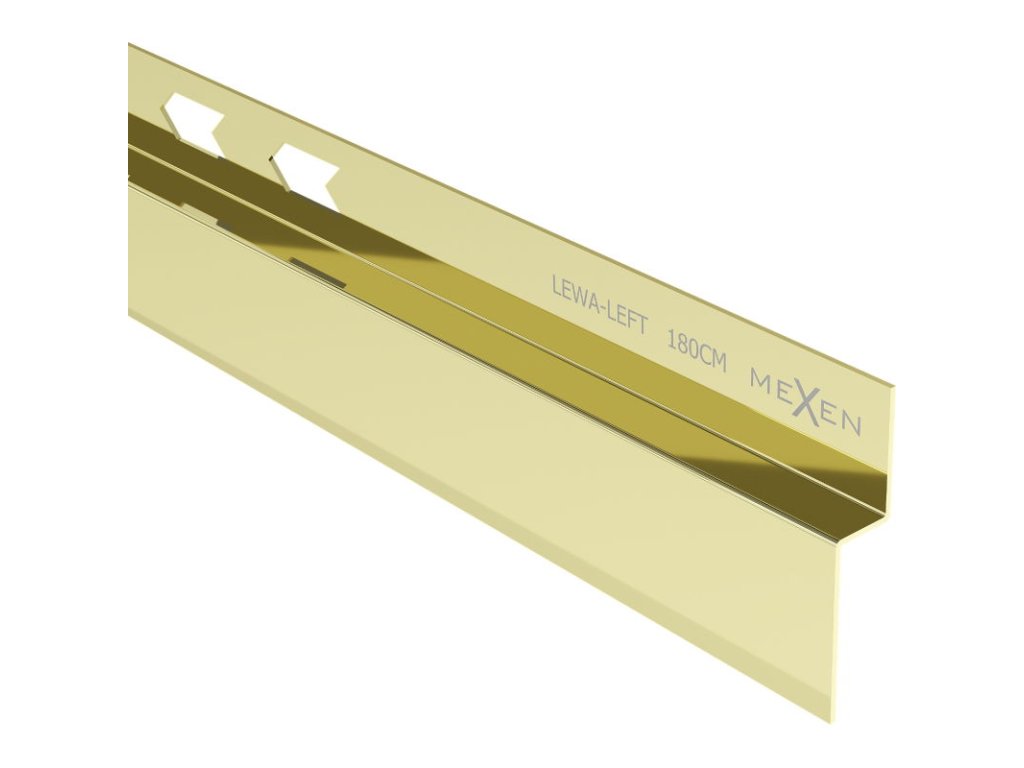 Mexen Line-B lišta 180 cm ľavá, zlatá - 185002180L